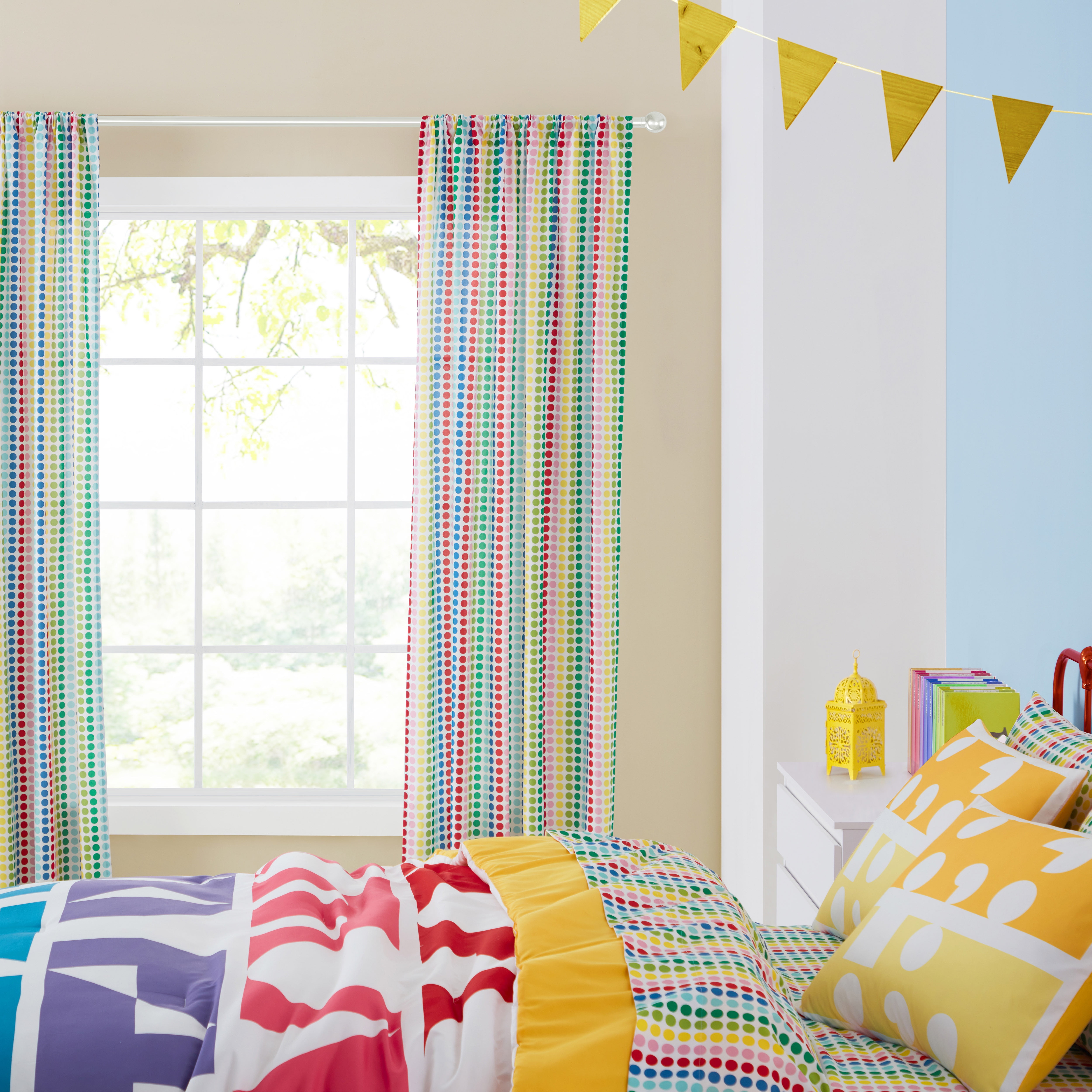 Smarts & Crafts Home Kids Candy Drop Microfiber Pole Pocket Window Panel, 42'x84', 1 Count