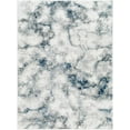 thumbnail image 2 of Mark&Day Area Rugs, 5x7 Bonfield Modern Abstract Marble Shag Metallic - Silver Area Rug, Silver Marble Swirl Carpet for Living Room, Bedroom or Kitchen (5'3" x 7'), 2 of 5