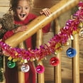 thumbnail image 7 of Jwshufel Decorative Rattan Christmas Tree Garland Ribbon Plastic Balls Christmas Decorations Christmas Garland Hanging Decorations Ornaments Home Festive Mood Booster 66.93In Pink, 7 of 7