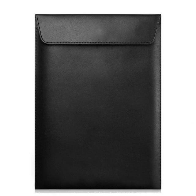 For OS X Laptop Bag Envelope Style PU Leather Accurate Size Multi Function Laptop Sleeve Case for 13 Inch Devices Black PU Leather Vertical Style 13 Inch