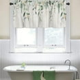 thumbnail image 5 of Sage Green Eucalyptus Leaf Kitchen Curtains Valances for Windows Spring Summer Watercolor Leaves Rod Pocket Valance 1 Panel Short Toppers Curtain 54x18 Inch for Bedroom Bathroom Living Room Decor, 5 of 6
