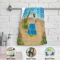 thumbnail image 5 of Summer Sandy Beach Kitchen Hand Towels, Tropical Palm Tree Fingertip Bath Towels Ultra Soft and Absorbent, Decorative Face Towels Dish Washcloths, 2 PCS, 28.3"x 14.4", 5 of 5