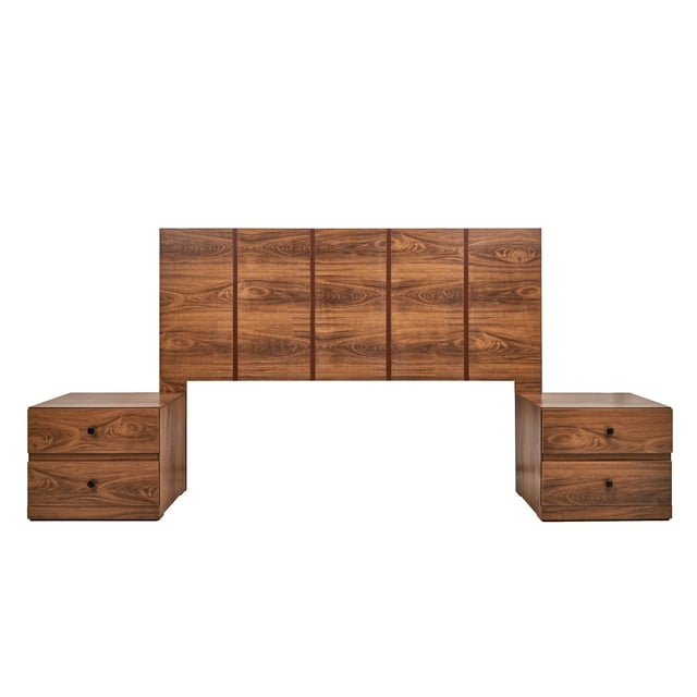 Recamara KS 3 Piezas Louis Nogal - Kessa Muebles
