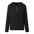 thumbnail image 2 of Womens Sweatshirts Hoodies Casual Loose Long Sleeve V Neck Button Down Pullover Fall Clothes Outfits Black XXXL, 2 of 5