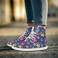 thumbnail image 4 of Psesaysky Women's Graffiti Paw Barefoot Shoes Comfortable High-Top Walking Shoes for Girls Students Size 6-13.5, 4 of 7