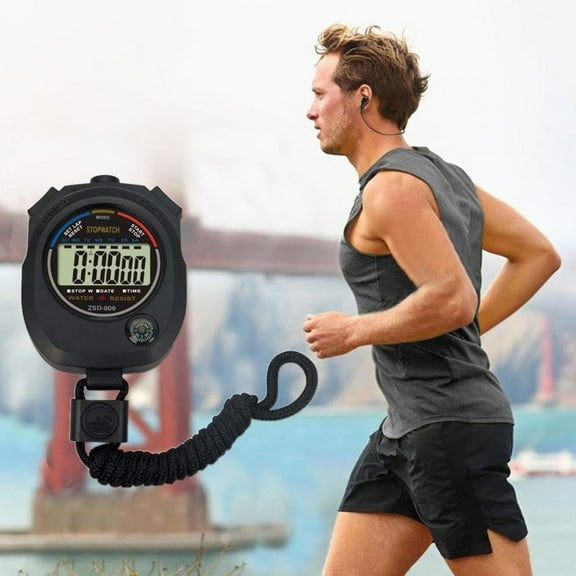 Waterproof Stopwatch 3 Inch Multi-Function Digital Stopwatch Timer Large LCD Display with Date Time and Alarm Stopwatches for Coaches Sports Fitness