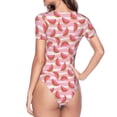 thumbnail image 4 of Naloa Sweet Watermelon Women's Short-Sleeved Onesie, One-Piece Swimsuit for Parties, dates, clubs - Large, 4 of 9
