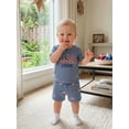 thumbnail image 5 of AceBaby 4th of July Toddler Baby Boys Summer Outfits 0-3T Letter Flag Embroidery 2Pcs Shorts Set, 5 of 9