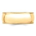 thumbnail image 4 of Primal Gold 14 Karat Yellow Gold 8mm Milgrain Half Round Band Size 10, 4 of 10