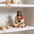 thumbnail image 4 of Clearance! Jesus Statue, Devout Pray Jesus Figure with "Fear Not, for I am with you", Hand Painted Easter Christmas Gifts for Ki*ds Women Men, Spiritual Comfort Indoor Home Christmas Decor, 4 of 6