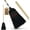 Black, variant on Amish Corn Broom with Wooden Handle - 57" Broom for Courtyard, Lobby & Market, Corn Fill Straw Broo'm, 4 Sews Indoor & Outdoor Bristle for Sweeping - Yellow
