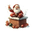 thumbnail image 1 of BotaniNest Santa Themed Wall Sticker For Festive – Unique Peel And Stick Character Wall Art For Home And Holiday Prep, 1 of 6