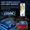 thumbnail image 4 of Alla Lighting 12000 Lumens 9008 H13 LED Headlights Bulbs, 6500K Xenon White, Xtreme Super Bright Dual Hi/Low Beam Conversion Kits/DRL Replacement, 4 of 8