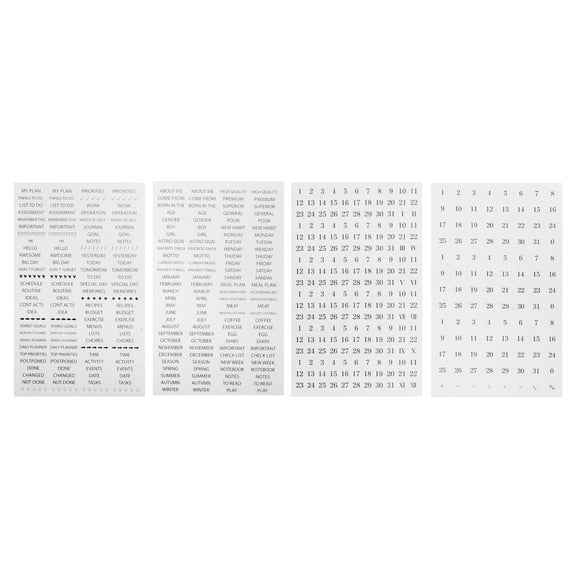 HOMEMAXS 4 Sheets of Daily Planning Planner Stickers DIY To Do Stickers For Scrapbook Journal Stickers