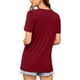 thumbnail image 4 of Tops de Color Sólido para las Mujeres, Botón de Cuello en V de Manga Corta, Top de Moda Casual para las Mujeres, 4 of 9