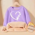 thumbnail image 2 of Gyujnb Unisex Cozy Lined Crew Neck Sweatshirt with Mixed Cute Print for Fall Winter Versatile Daily Wear,Size 4-16Y,9-10 Years, 2 of 3
