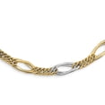 thumbnail image 2 of Primal Gold 14 Karat Yellow Gold with White Rhodium-plated Polished Fancy Link Necklace, 2 of 3