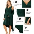 thumbnail image 3 of Ekouaer Maternity Nursing Gown and Robe Set Labor Delivery Nursing Nightgowns for Breastfeeding Pregnancy Clothes, 3 of 7