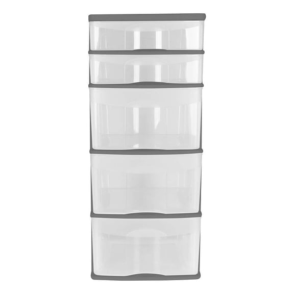 Cajonera 3 Cajones Italhome Altos y 2 Cajones Bajos Gris