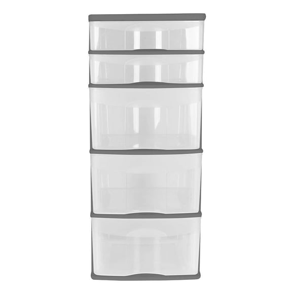 Cajonera 3 Cajones Italhome Altos y 2 Cajones Bajos Gris