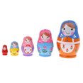 thumbnail image 2 of 5Pcs Wooden Russian Nesting Dolls Hand Painted Toys, 2 of 7