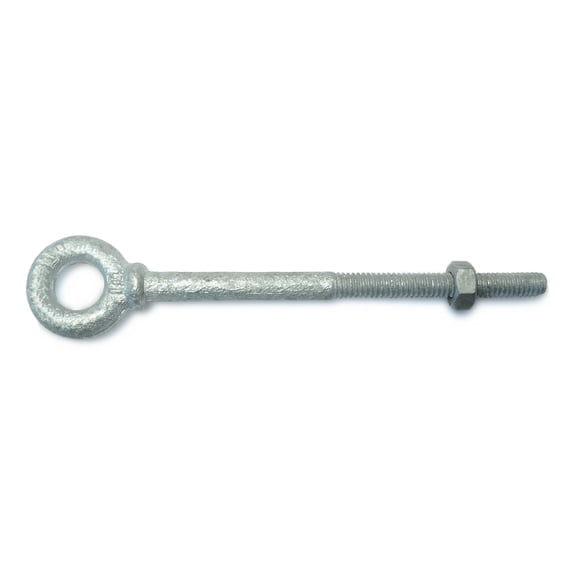 1/4"-20 x 4" Hot Dip Galvanized Eyebolt w/Shield Nuts (3 pcs.)