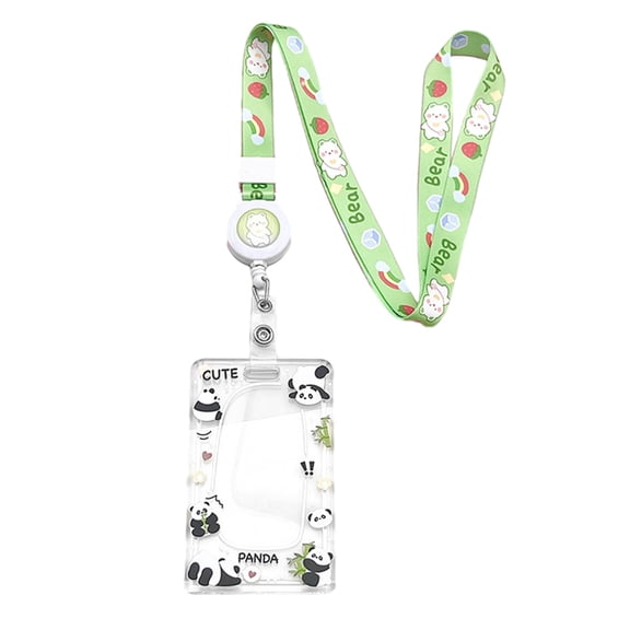 Lanyard ID Badge, cute ID badge holder badge reel retractable heavy duty with 360° swivel buckle clipStyle:Style 1;
