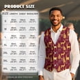thumbnail image 6 of Uorisanigo Christmas Tree Reindeer Vests for Men with Pockets Men's Vests Dress Casual Sleeveless Slim Fit Suit Vest Casual Stylish for Prom Size 3XL, 6 of 7