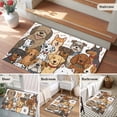 thumbnail image 6 of Cute Dag Washable Small Entryway Area Rugs 2'x3', Brown Puppy Claws Bones Cartoon Animal Abstract Low Pile Throw Rug Non-Slip Sturdy Edge Binding Carpet for Front Door Floor Room Entry, 6 of 9