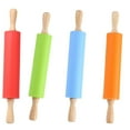 thumbnail image 2 of Non-Stick Silicone Rolling Pin Wooden Handle Bar Pastry Baking Tool Bakeware Kitchen Gadgets, 2 of 10