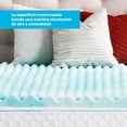 thumbnail image 3 of Linenspa - Colchoneta de Memory Foam con Gel en Remolino - Sobrecolchón de Ondas Refrescante de 5 cm - Topper para Colchón - Sensación Suave y Acolchada - Alivia Molestias - Inidividual Extra Largo, 3 of 6