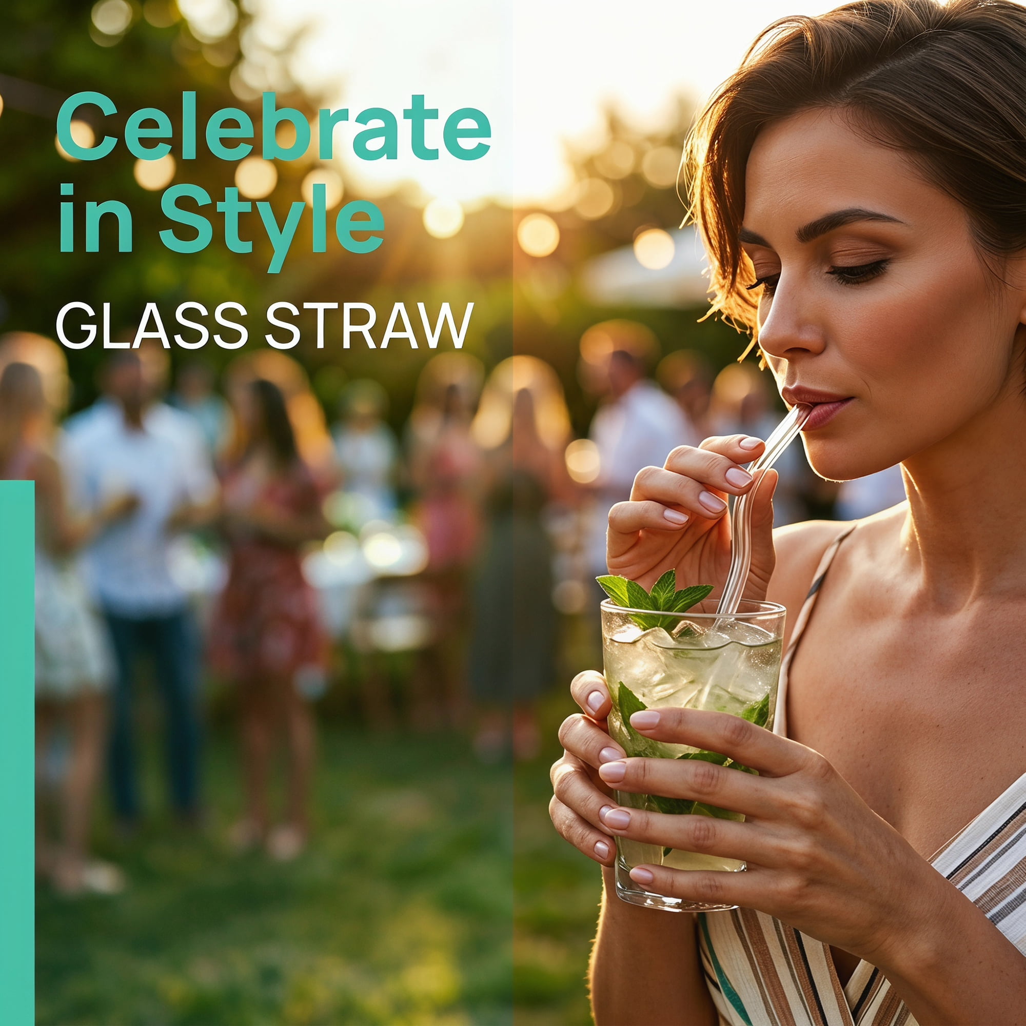 Unique Bargains 10Pcs Reusable Glass Dishwasher Safe Straws Gray