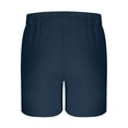 thumbnail image 6 of CHEEREAM Men's Casual Cotton Shorts 5 Inch Summer Beach Shorts Lightweight Drawstring Elastic Waist Chino Golf Shorts Navy XL, 6 of 8
