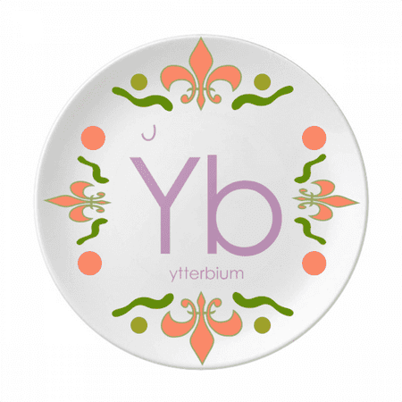 

Chestry Elements Period Table Lanthanide Ytterbium Yb Flower Ceramics Plate Tableware Dinner Dish
