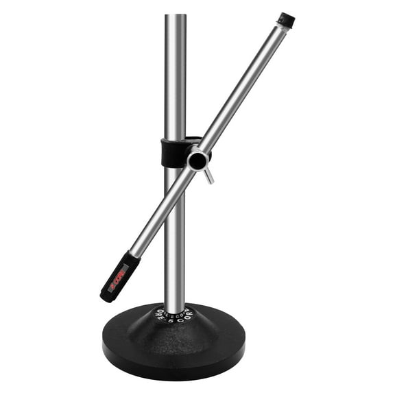Desktop Microphone Stand Table Desk Mic Holder Stands Clip Holder Mount Clamp Round Base Podcast Recording 5Core MS RBS BOOM (Adjustable Height)