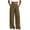 Brown, variant on Women's Gingham Plaid Wide Leg Pants Elastic High Waist Casual Loose Trousers with Pockets Lightweight Summer Lounge Pants for Daily Navy
