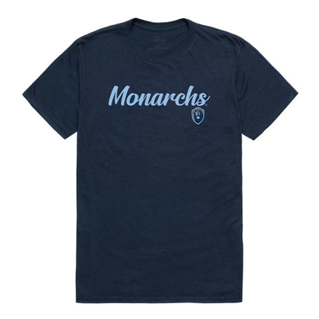 W Republic 554-228-NVY-01 Men Old Dominion Monarchs Script T-Shirt, Navy - Small
