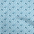 thumbnail image 1 of oneOone Cotton Silk Light Blue Fabric Ocean Wave Sewing Craft Projects Fabric Prints By Yard 42 Inch Wide, 1 of 4