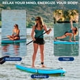 thumbnail image 3 of Tabla de Paddle Inflable Ultra Ligera con Accesorios Premium SereneLife, Diseño Ancho y Estable con Almohadilla EVA Antideslizante, Ideal para Jóvenes y Adultos, Capacidad de 160 kg, 3 of 7