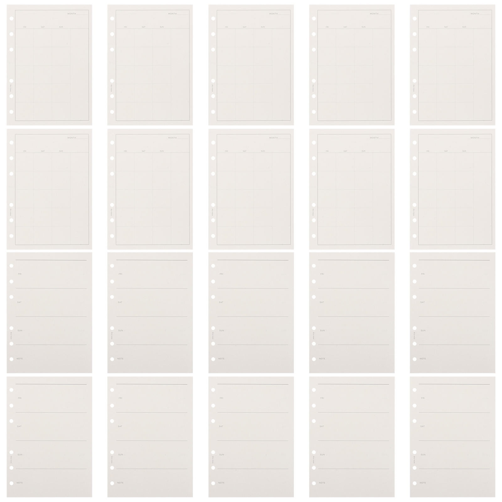ELAYARD Weekly Planner Refill with White Paper for Effective Time Management and Organized Scheduling