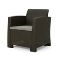 thumbnail image 4 of Azzura Faux Wicker Outdoor Club Chair, Brown, Mixed Beige, 4 of 7