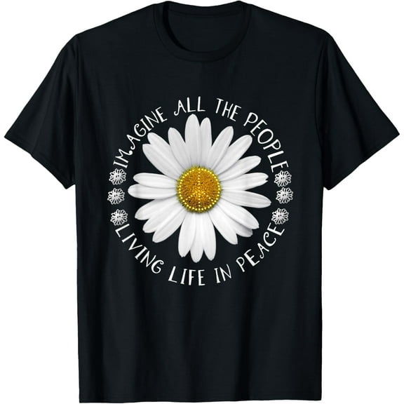 All The People Imagine Living Life In Peace Sunflower T-Shirt