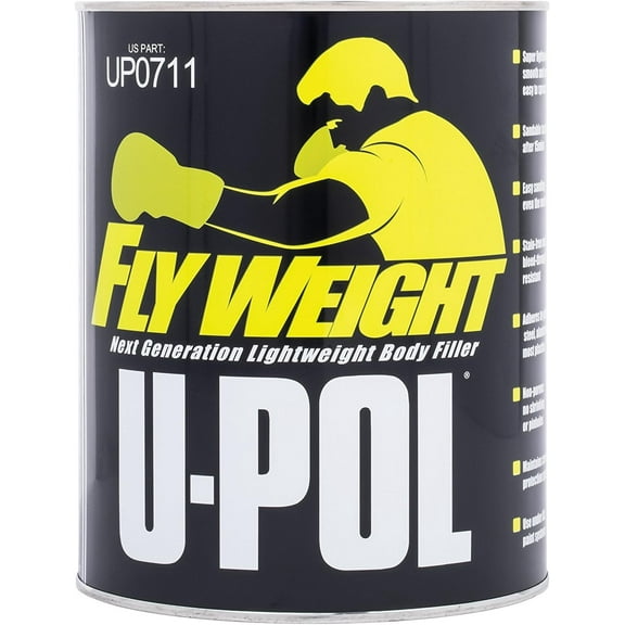 U-Pol Products 0711 FLYWEIGHT Smooth Metallic Body Filler - 3 Liter