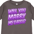 thumbnail image 4 of Inktastic Will You Marry My Daddy (purple) Boys or Girls Long Sleeve Toddler T-Shirt, 4 of 5