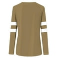 thumbnail image 2 of Scyoekwg Womens Clothes Long Sleece Loose Dressy Casual Round Neck Raglan Sleeves Tunic Tops Stitching Graphic Tops Long Sleeve Trendy Y2k Clothes Pullover Tops(Khaki,XXXL), 2 of 5