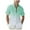 Mint Green, variant on Mens Gradient Linen Shirts Casual Button Down Short Sleeve Beach Summer Shirts