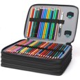thumbnail image 4 of GHSDFBB Deluxe PU Leather Pencil Case with Zipper Closure, Black, 200 Count, 4 of 6