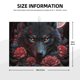thumbnail image 2 of Balery Rose Full Moon Black Wolf Alfombrilla de Secado para Cocina, 18x24 Pulgadas, Súper Absorbente para Platos y Encimeras, 2 of 7
