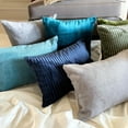 thumbnail image 3 of Dark Gray Decorative Throw Pillow Covers 24"x24" | Modern Velvet Cushion Cover Striped | Ribbed Corduroy Velvet Pillowcases for Couch, Sofa Bedroom & Living Room, Modern Home Décor - Dark Gray Cords, 3 of 12