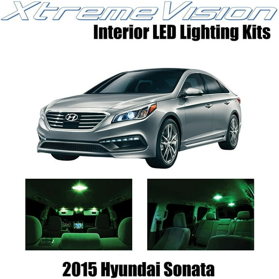 XtremeVision Interior LED for Hyundai Sonata 2015  5 pcs Green Interior LED Kit   Installation Tool